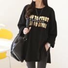 L Me Letter Print Long T-shirt