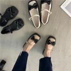 Ribbon Square-toe Mary Jane Shoes