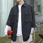 Elbow-sleeve Cargo Shirts