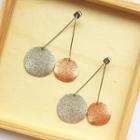Matte Disc Dangle Earring E551 - One Pair - Matte Disc - One Size