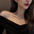 Layered Chain Necklace X331 - Silver - One Size