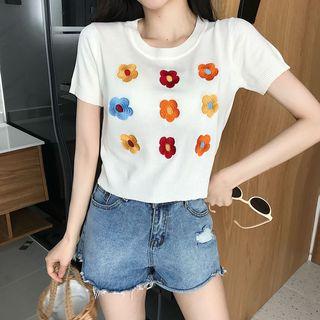 Short Sleeve Floral Printed Top