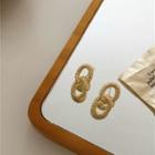 Metal Drop Earring 1 Pair - S925 Sterling Silver - Gold - One Size