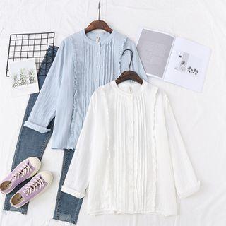 Ruffled Pintuck Shirt