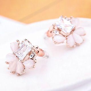 Cats Eye Stone Stud Earrings