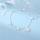 Faux Crystal Snowflake Bracelet 1 Pc - Silver - One Size
