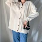 V-neck Fleece Single-breasted Coat