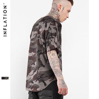 Camouflage Dip-back Short-sleeve T-shirt