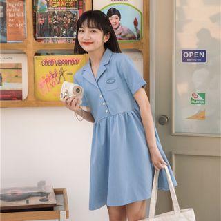 Embroider A-line Mini Dress