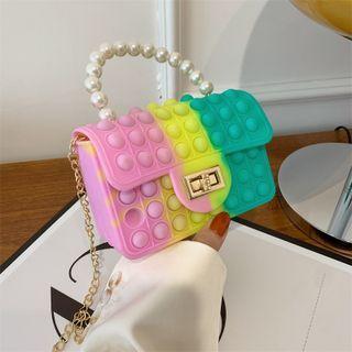 Silicon Flap Chain Crossbody Bag