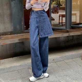 Wide Leg Jeans With Cover-up