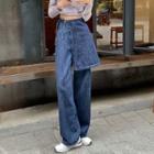 Wide Leg Jeans With Cover-up