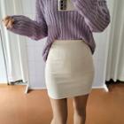 Plain Pencil Miniskirt