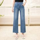 Paneled Wide-leg Summer Jeans