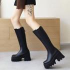 Platform Block Heel Chelsea Tall Boots