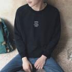 Long Sleeve Lettering Crewneck Straight Pullover
