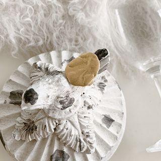 Irregular Disc Statement Ring