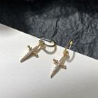 Alloy Cross Dangle Earring 1 Pair - As Shown In Figure - One Size