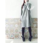 Laced Brushed-fleece Lined Pullover Dress