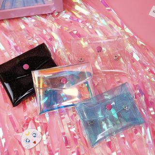 Transparent Buttoned Pouch
