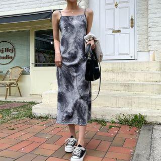 Spaghetti-strap Dyed Dress