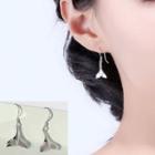 925 Sterling Silver Whale Tail Dangle Earring 1 Pair - As Shown In Figure - One Size