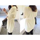 Dolman-sleeve Knit Dress With String