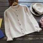 Buttoned Cardigan Beige - One Size
