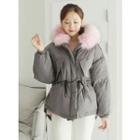 Detachable Faux-fur Hooded Padded Parka