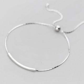 925 Sterling Silver Bar Anklet S925 Sterling Silver - 1 Piece - Silver - One Size