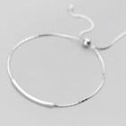 925 Sterling Silver Bar Anklet S925 Sterling Silver - 1 Piece - Silver - One Size