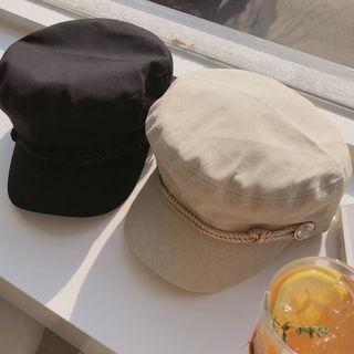 Drawstring-trim Newsboy Cap