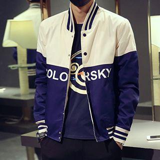Colour Block Letter Jacket