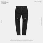 Gothic-embroidered Skinny Jeans