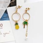 Non-matching Alloy Pineapple Tree Dangle Earring