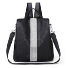 Faux Leather Mini Backpack Black - One Size