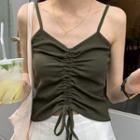Cropped Drawstring Top Camisole