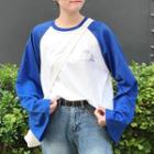 Cartoon Print Long-sleeve Raglan T-shirt