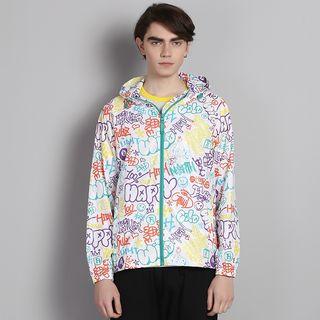 Lettering Couple Zip Hoodie