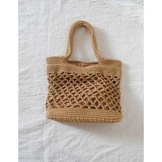 Openwork Knit Tote