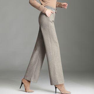 Wide Leg Wool Dress Pants