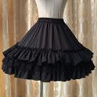 Lace Trim Ruffle Trim A-line Skirt