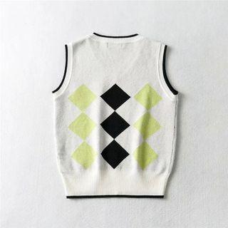 Diamond Print Sweater Vest
