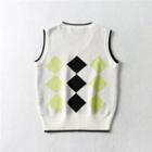Diamond Print Sweater Vest
