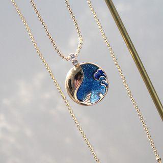 Circle Pendant Necklace 1 Pc - Gold - One Size