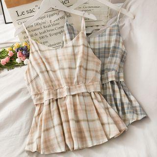 Patchwork Plaid Sleeveless Top