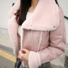 Wide-collar Faux-shearling Jacket