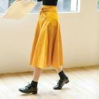 Plain Bow Ruffle Midi Skirt