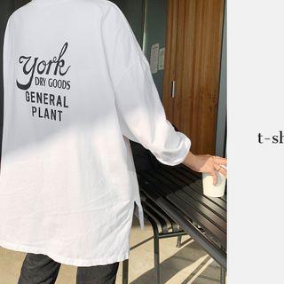 Over-fit Letter T-shirt White - One Size