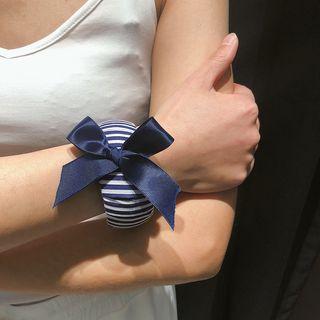 Bow-accent Fabric Bracelet